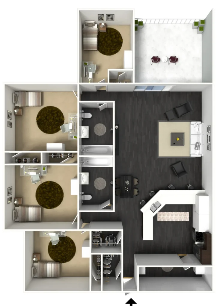 floor plan 4 bedroom